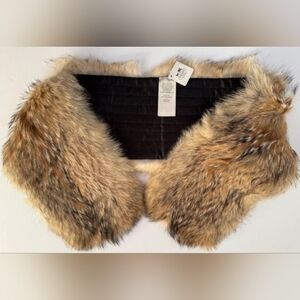 Coach 83113 Coyote fur pull through Scarf - NWT
